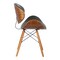 Armen Living Cassie Mid-Century Dining Chair in Walnut Wood and Gray Faux Leather LCCASIWAGRAY - alternate 7